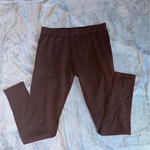 Brown Cotton Leggings